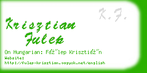 krisztian fulep business card